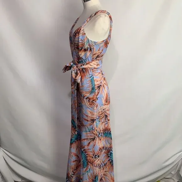 Sam Edelman NWT blue tropical print maxi dress - Picture 6 of 14